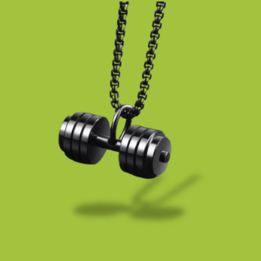 Collar Pesas Negras Acero Inoxidable Li6