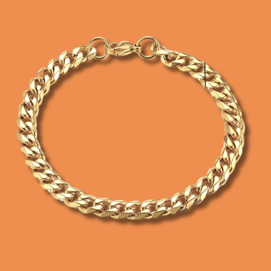 Pulsera Dorada para Hombre Acero Inoxidable  C624