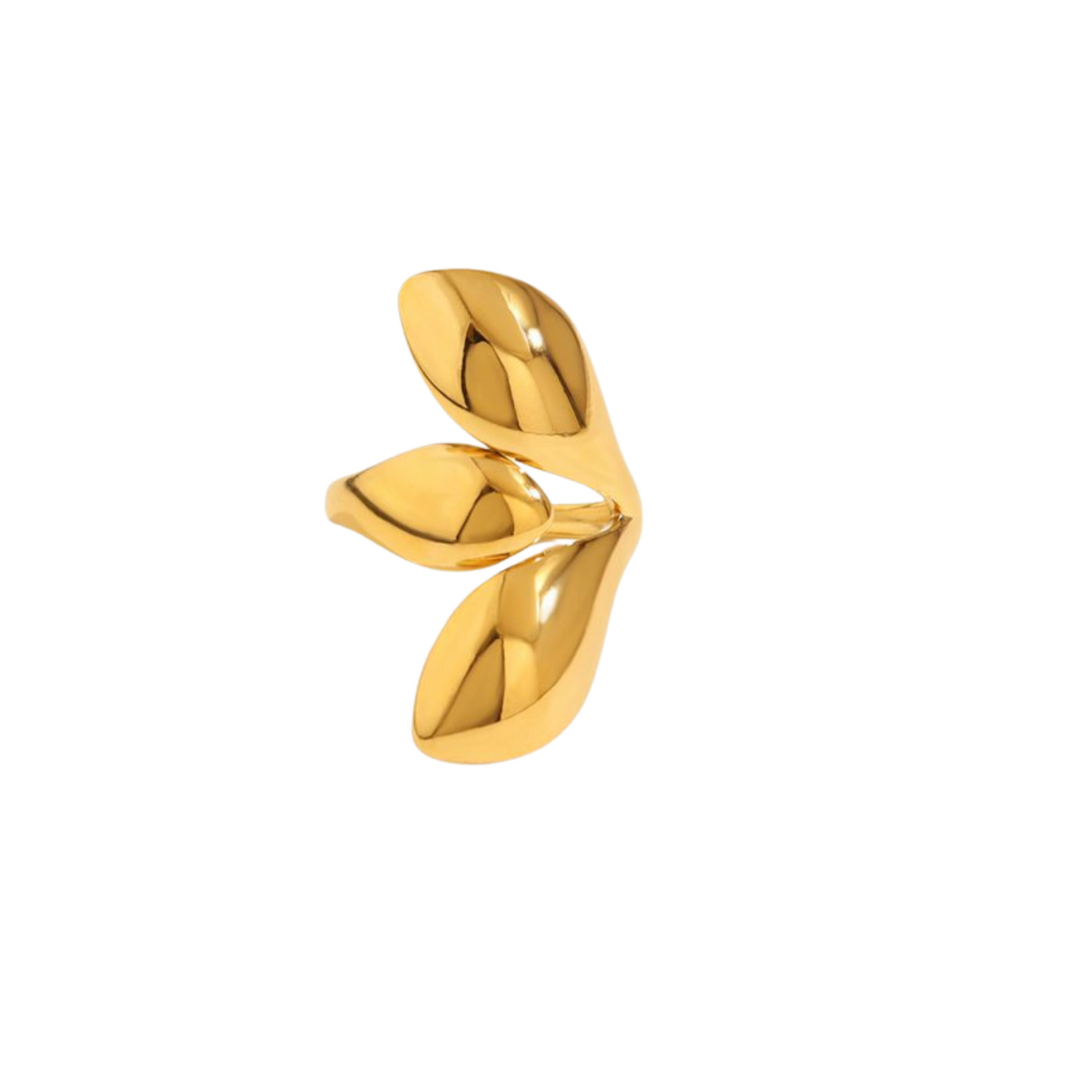 Anillo Gotas Encontradas Doradas Acero Inoxidable 1o2