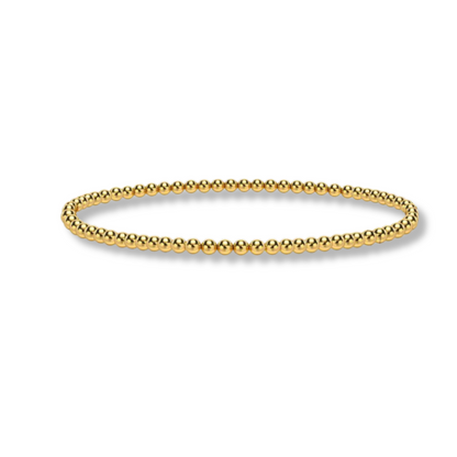 Pulsera Dorada Bolitas 3mm  Acero Inoxidable   1J7