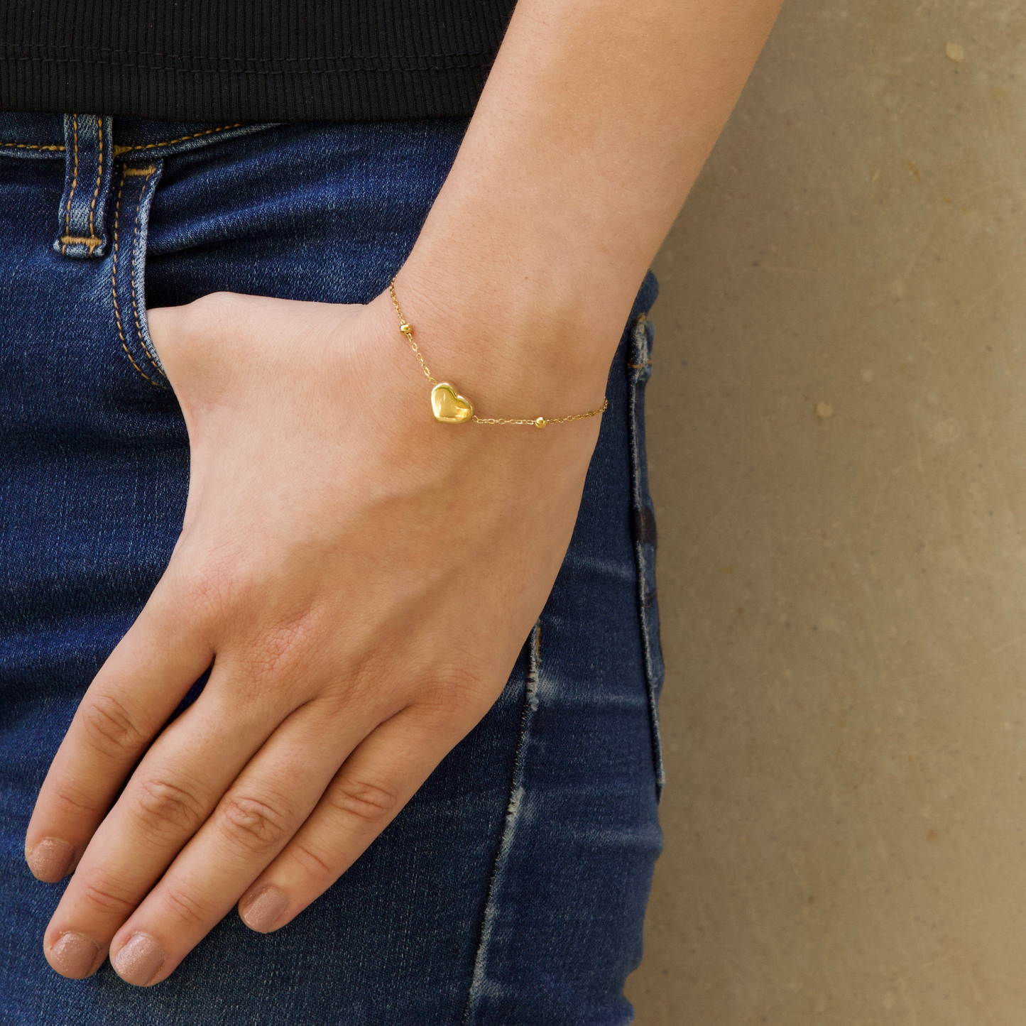 Pulsera Corazón Delicado Acero Inoxidable  1Z7