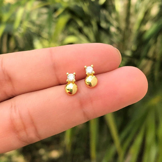 Aretes Dorados Chapa de Oro AZ250