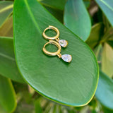 Aretes Gota Chapa de Oro 14K Az62