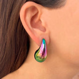 Aretes Gota Tornasol Acero Inox C695