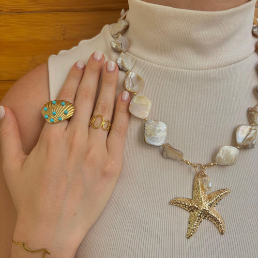 Collar Conchas Estrella Caracol 4E2