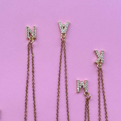 Collar Cadena con Inicial Zirconias
