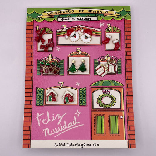 Set Calendario De Adviento Navideño 7 pares 3D8