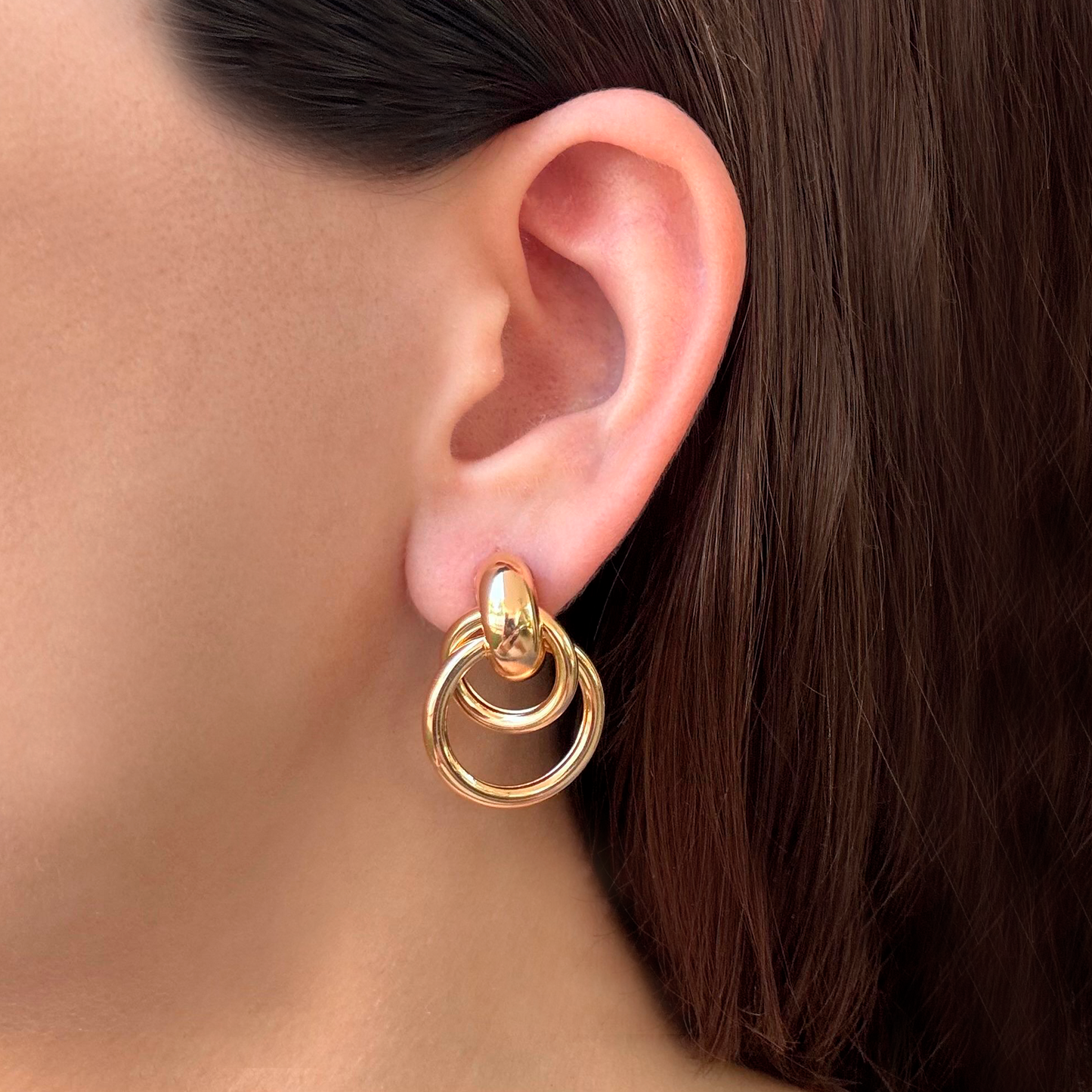 Aretes Dorados Nudo Ch 1V5