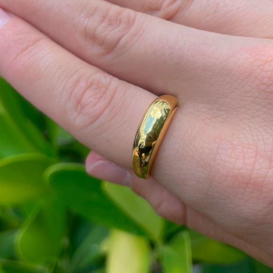 Anillo Dorado Chapa de Oro