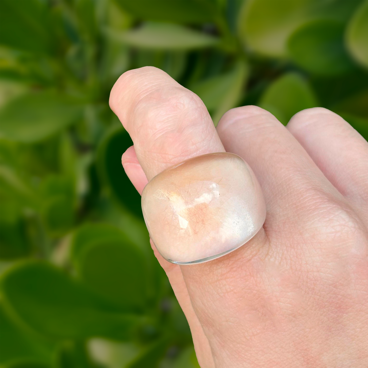 Anillo Cristalino Transparente Acrílico 1R4 – Tula Mayoreo