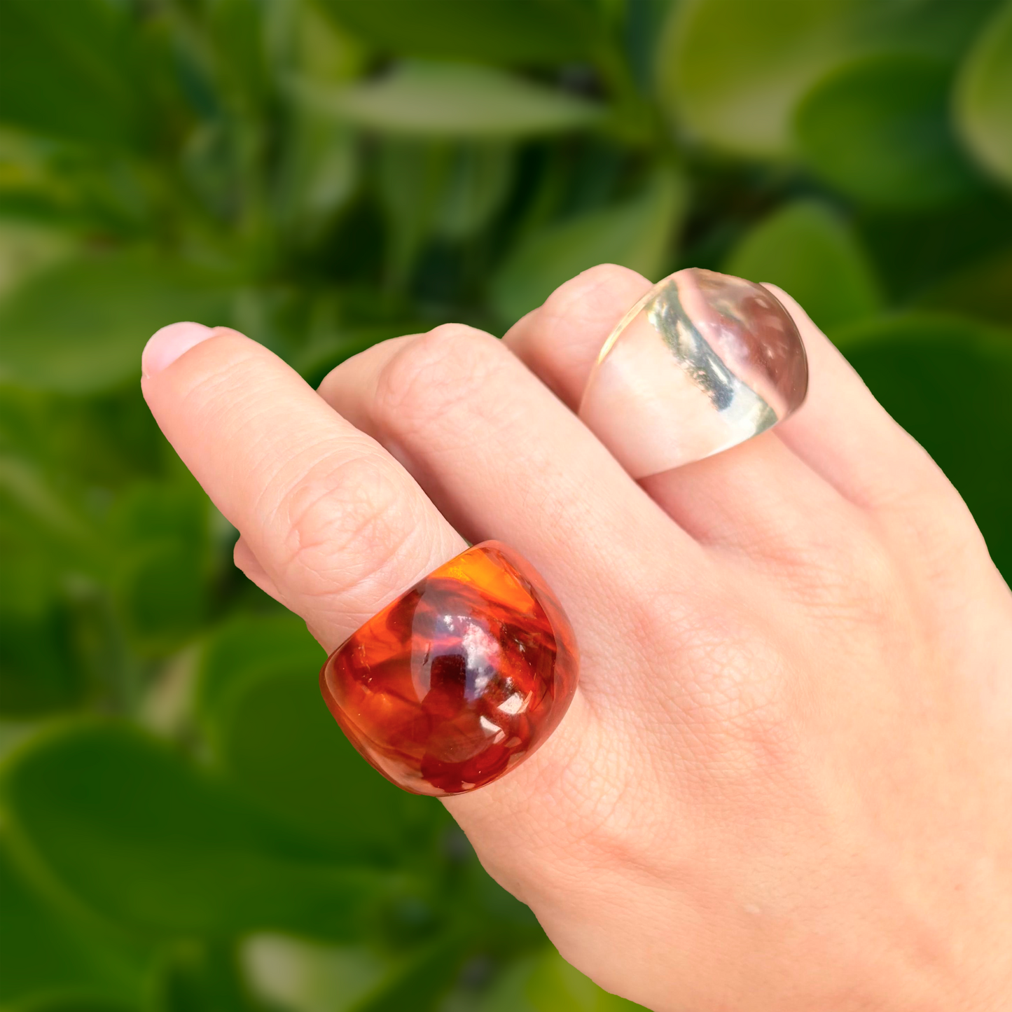 Anillo Cristalino Transparente  Acrílico 1R4