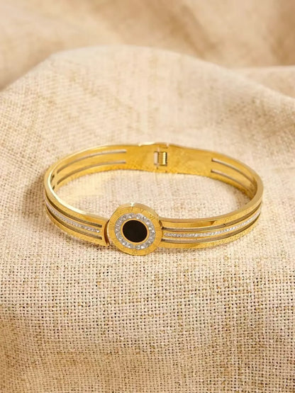 Pulsera Zirconias Acero Inoxidable  2K1