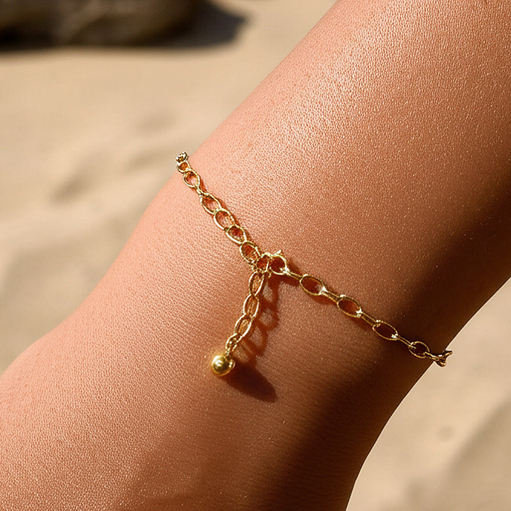 Pulsera Cadena Dorada Acero Inoxidable 1K3