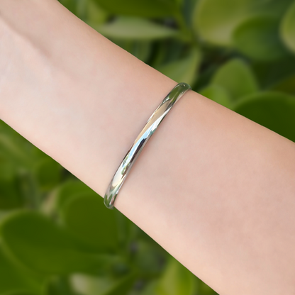 Pulsera Plateada Básica Acero Inoxidable 2o4