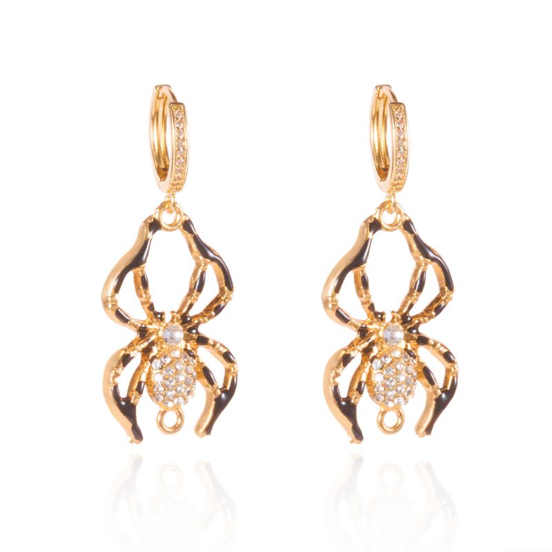 Aretes Dorados Araña 3E1