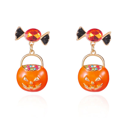 Aretes Calabaza de Dulces  3J3