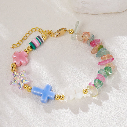 Pulsera Colores con Cruz 3H5