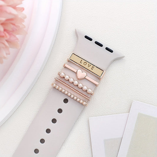 Barras Oro Rosa Adorno para Extensible Apple Wach   4E42