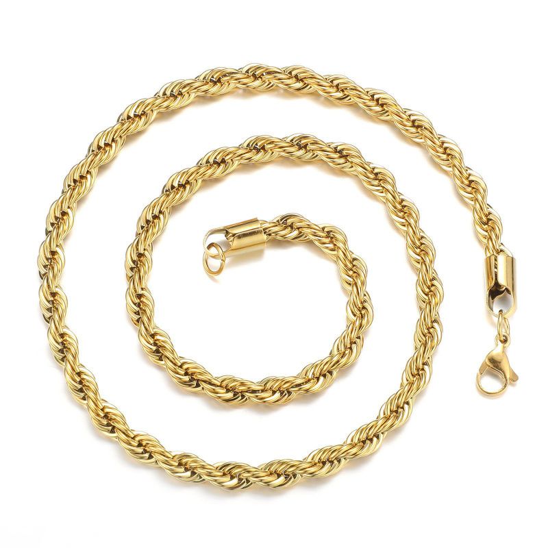 Collar Cadena Dorada Kroll Acero Inoxidable