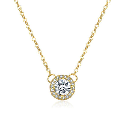 Collar Dorado Zirconia Chapa de Oro