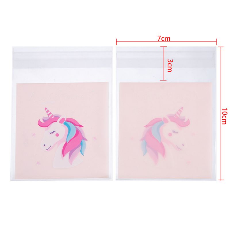 Bolsas Decoradas Unicornio Chicas 100pz