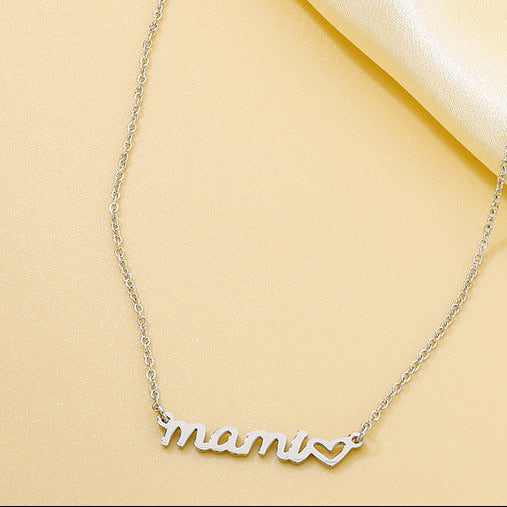 Collar MAMI Plateado Acero Inoxidable  LU