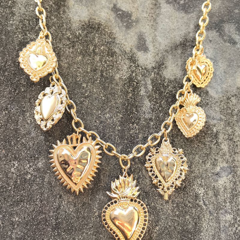 Collar Dorado Gran Corazón  4E34