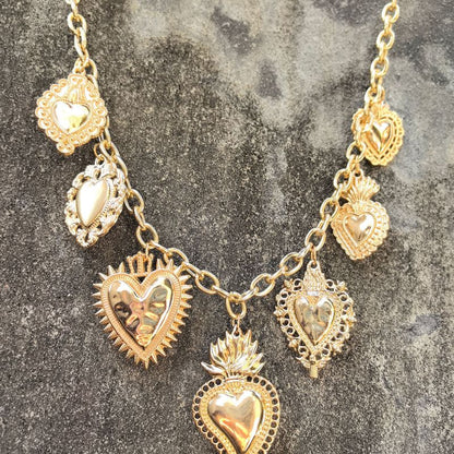 Collar Dorado Gran Corazón  4E34