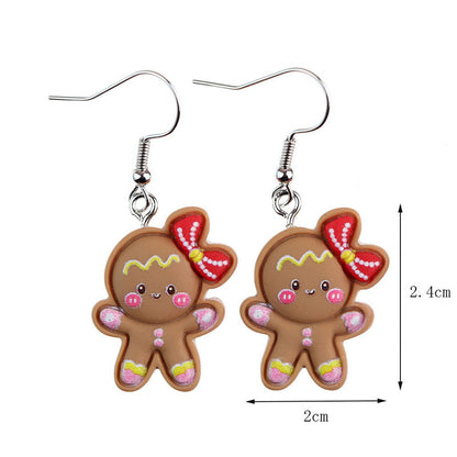 Aretes Galleta Jengibre Navidad 3L4