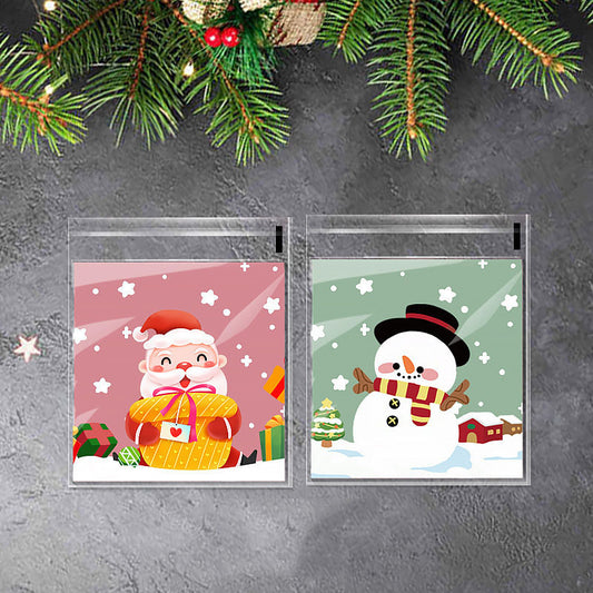 Bolsas Navidad 2 Modelos Santa 100pz,  10x10cm