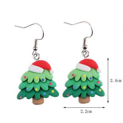 Aretes Arbolitos de Navidad 3F4