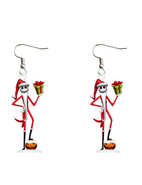 Aretes Grinch y Regalo Acrílico