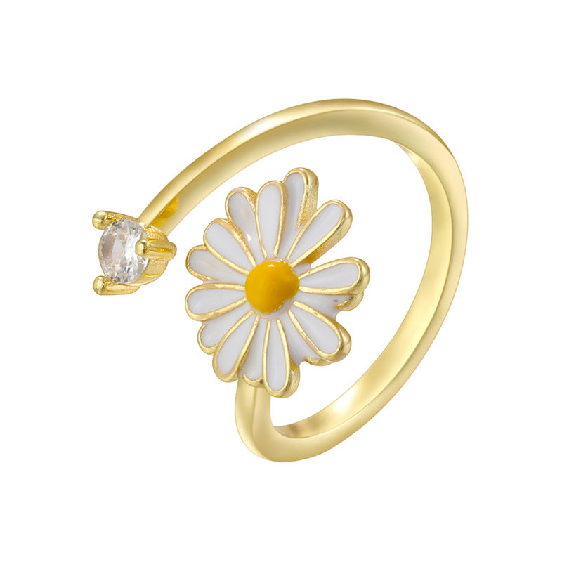 Anillo Dorado Margarita Chapa de Oro