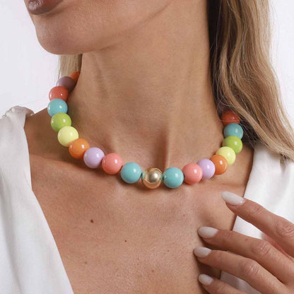 Collar Bolas Colores de Cuentas