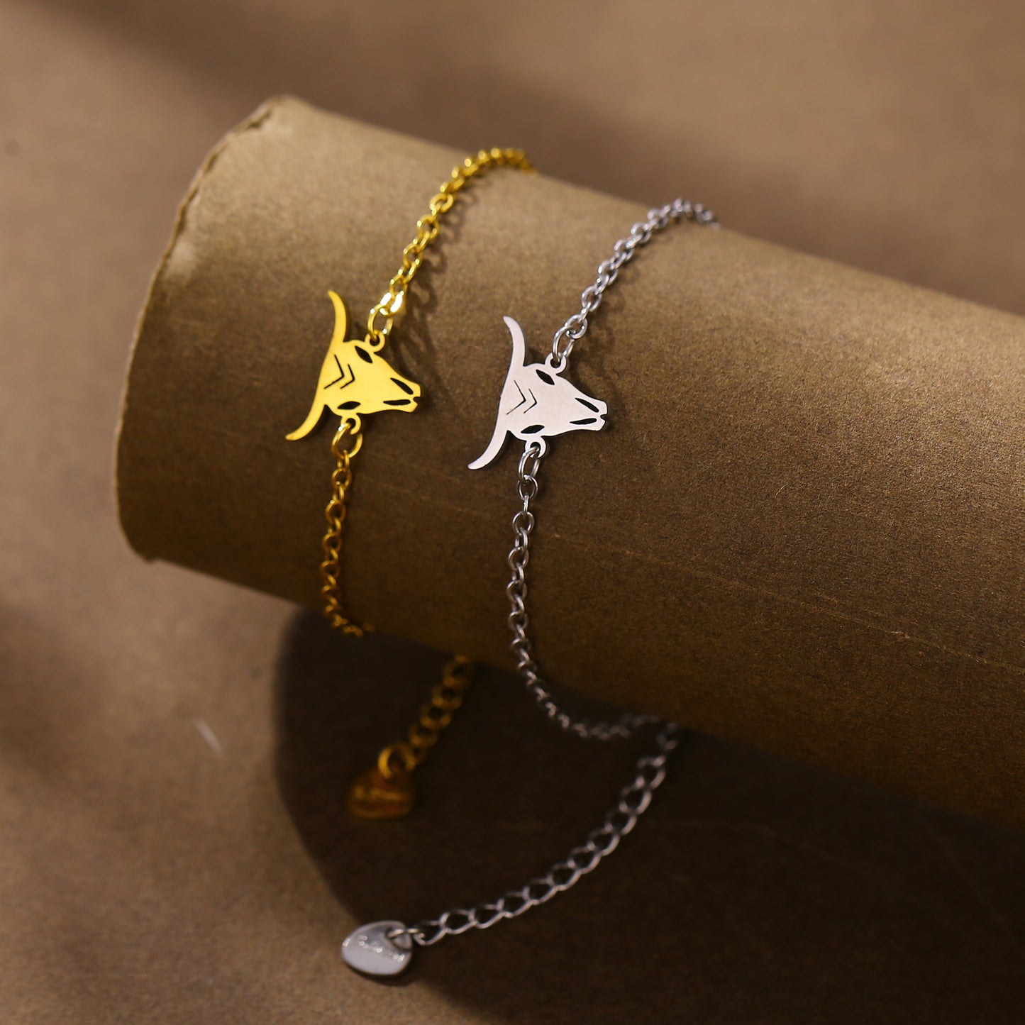 Pulsera Dorada Toro Acero Inoxidable