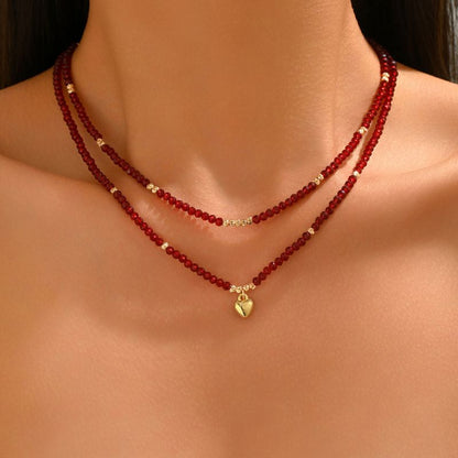 Collares Cristales Vino Corazon 1B2