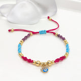 Pulsera Ojo Cordon Trenzado Colores  Li4