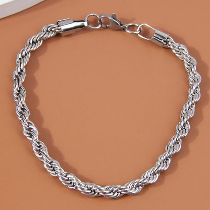 Pulsera Plateada Kroll Acero Inoxidable  1R7