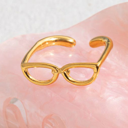 Anillo Dorado Lentes Ajustable Acero Titanium 3G5