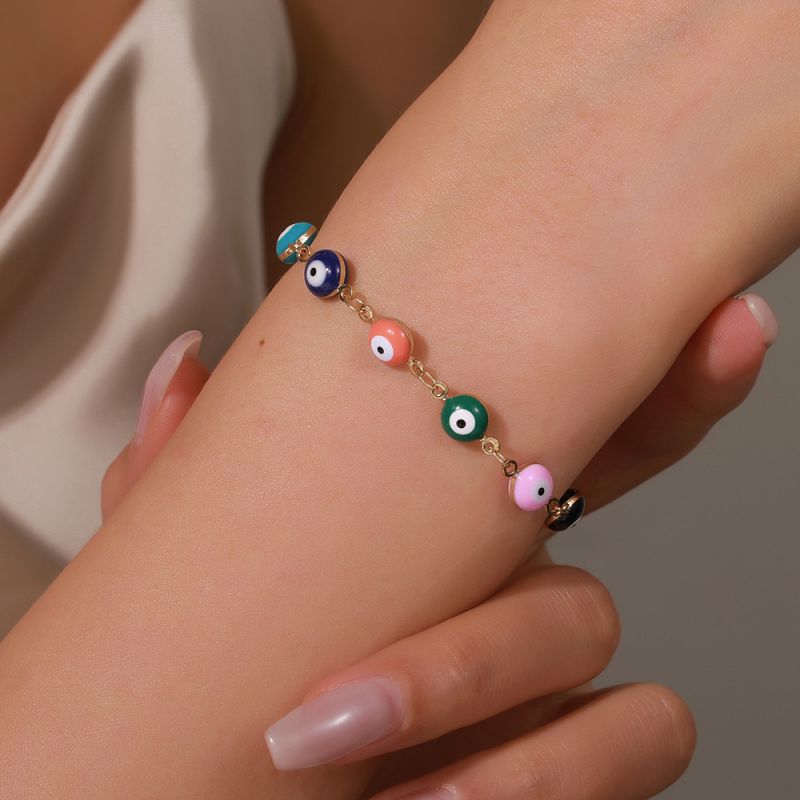 Pulsera Ojos de Colores Acero Inoxidable  1R8