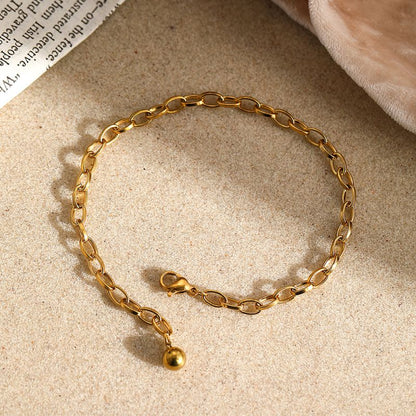 Pulsera Cadena Dorada Acero Inoxidable 1K3