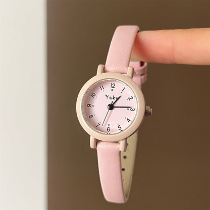 Reloj Rose Redondo de Cuero  3H8