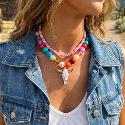 Collar Bolas de Colores y Toro