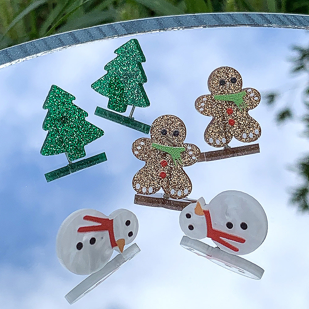 Set 3 Pares Aretes Navideños Brillantes