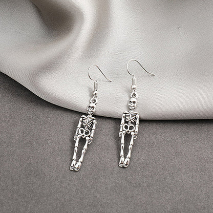 Aretes Plateados Calavera  3j5