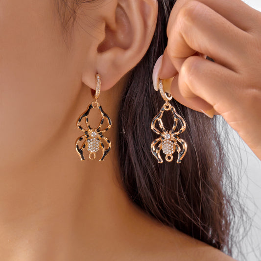 Aretes Dorados Araña 3E1
