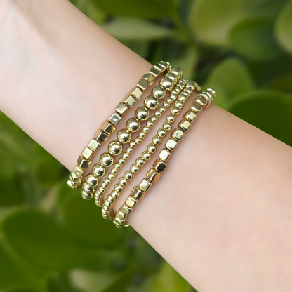 Set 5 Pulseras Doradas 1C2