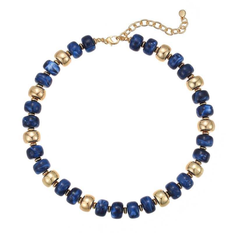 Collar Bolas de Cuentas Azules