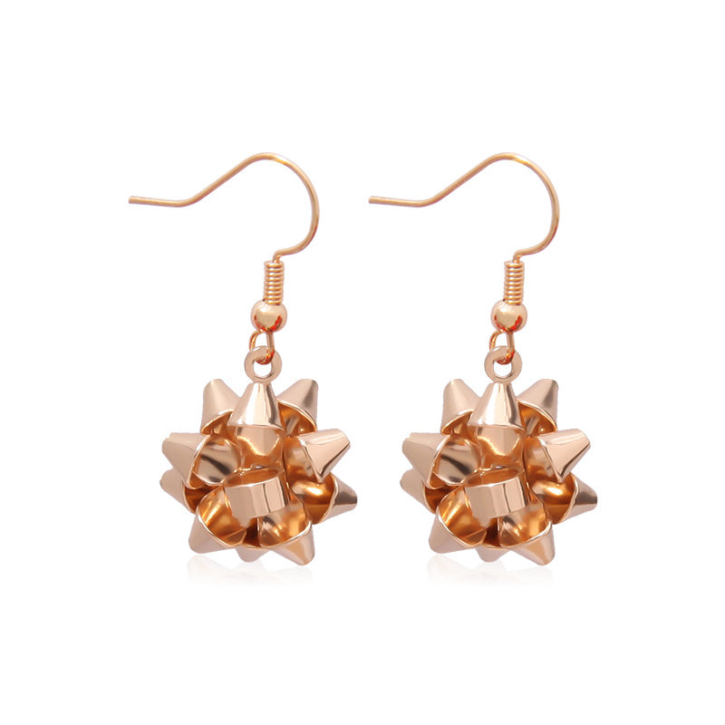 Aretes Moño de Regalo Dorado 3i4