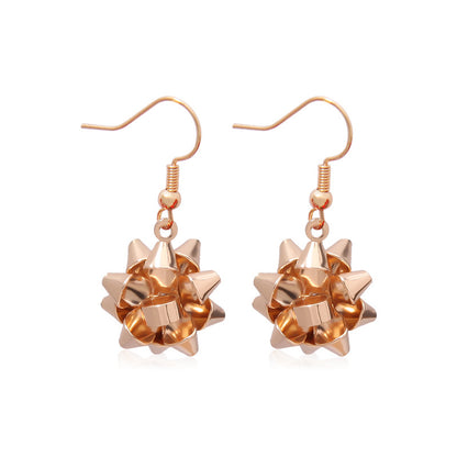 Aretes Moño de Regalo Dorado 3i4